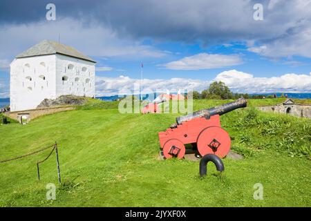 Vue sur la forteresse de Kristiansten à Trondheim, Norvège Banque D'Images