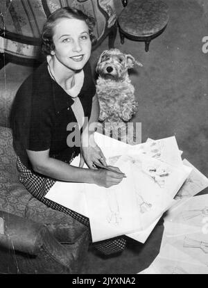 Helen Moody. 28 juillet 1936. (Photo par photo de presse associée). Banque D'Images