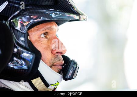 JEAN-JOSEPH Simon, PIVATO Patrick, Subaru Impreza 555, portrait au cours du Rallye du Mont-blanc Morzine 2022, 6th tour du Championnat de France des Rallyes 2022, de 8 septembre à 10 à Morzine, France - photo Damien Saulnier / DPPI Banque D'Images