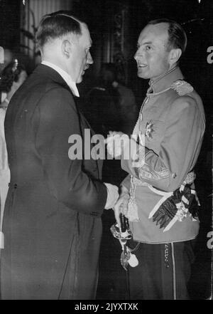 Prince Paul & Princess Olga Yougoslavie - redevance étrangère (Prince Paul est décédé en 14.09.1974). 14 juillet 1939. Banque D'Images