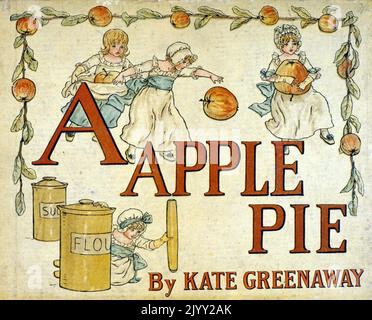 Livre d'apprentissage ABC Alphabet de Kate Greenaway. Catherine Greenaway (17 mars 1846 - 6 novembre 1901) est une artiste et écrivain victorienne connue pour ses illustrations de livres pour enfants. Banque D'Images