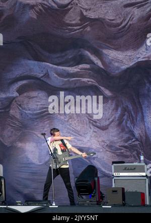 Muse vit au festival Tempelhof Sounds à Berlin, en Allemagne Banque D'Images