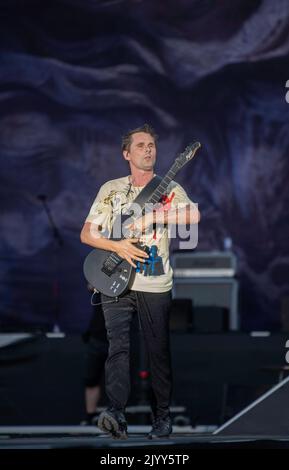 Muse vit au festival Tempelhof Sounds à Berlin, en Allemagne Banque D'Images