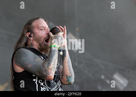 PILOTE DE DIABLE HELLFEST, Clisson, FRANCE, 18/06/2017 Florent 'MrCrash' B. Banque D'Images