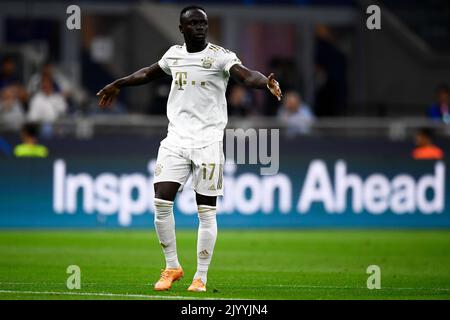 Milan, Italie. 07 septembre 2022. Sadio Mane du FC Bayern Munich réagit lors du match de football de l'UEFA Champions League entre le FC Internazionale et le FC Bayern Munich. Credit: Nicolò Campo/Alay Live News Banque D'Images