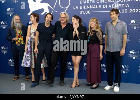 Julianne Nicholson, Adrien Brody, Andrew Dominik et Ana de Armas assistent à la photo de 'Blond' lors du Festival International du film de Venise 79th au Palazzo del Casino on the Lido à Venise, en Italie, le 07 septembre 2022. Banque D'Images