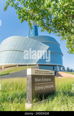 6 août 2022 - Winnipeg Manitoba Canada - le musée du complexe des droits de la personne Banque D'Images