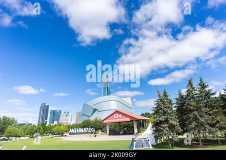 6 août 2022 - Winnipeg Manitoba Canada - le musée du complexe des droits de la personne Banque D'Images