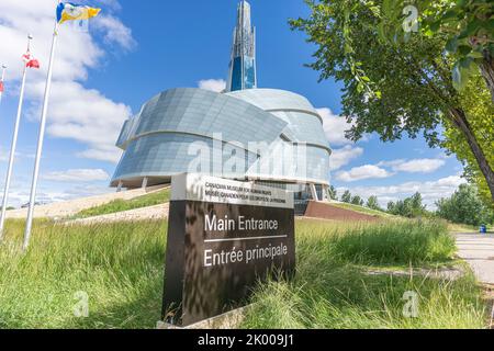 6 août 2022 - Winnipeg Manitoba Canada - le musée du complexe des droits de la personne Banque D'Images