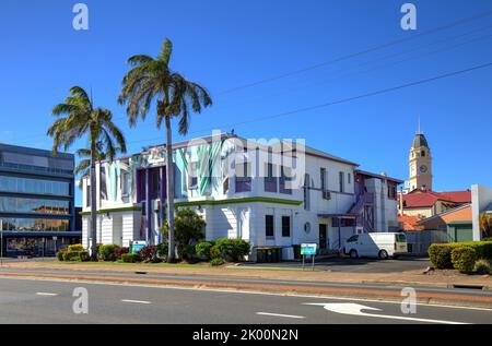 L'ancienne douane House maintenant Bundaberg Regional Art Gallery sur Quay Street Bundaberg Queensland Australie. Banque D'Images