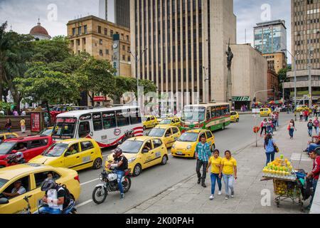 Colombie, Medellin, circulation dans le centre-ville Banque D'Images
