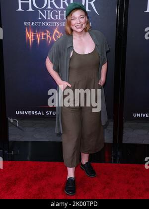 Universal City, États-Unis. 08th septembre 2022. UNIVERSAL CITY, LOS ANGELES, CALIFORNIE, États-Unis - SEPTEMBRE 08 : l'actrice australienne Sarah Snook arrive aux Universal Studios Hollywood Halloween Horror Nights Opening Night Celebration 2022 qui se tient à Universal Studios Hollywood sur 8 septembre 2022 à Universal City, Los Angeles, Californie, États-Unis. (Photo de Xavier Collin/image Press Agency) Credit: Image Press Agency/Alay Live News Banque D'Images