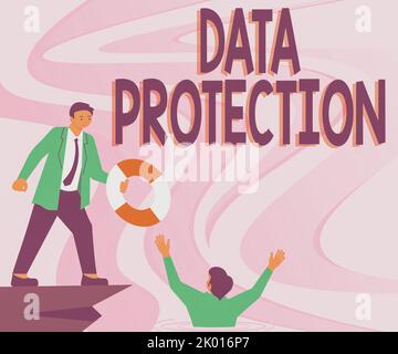 Panneau affichant Data ProtectionProtégez les adresses IP et les données personnelles des logiciels nuisibles. Concept Internet protéger les adresses IP et les données personnelles Banque D'Images