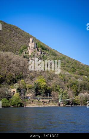 Château de Sooneck (Burg Sooneck), près du village de Niederheimbach Banque D'Images