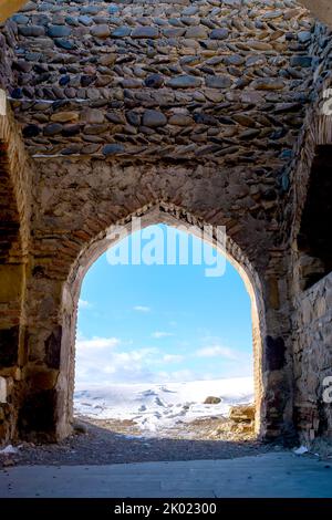 Porte de la forteresse de l'intérieur, Gori, Géorgie Banque D'Images