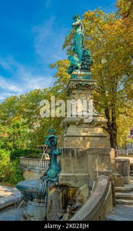 La fontaine de Galatea à Stuttgart. Bade-Wurtemberg, Allemagne, Europe Banque D'Images