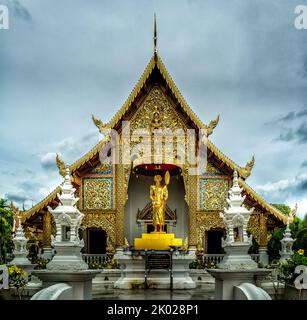 Wat Phra Singh Woramahawihan, Chiang Mai, Thaïlande Banque D'Images