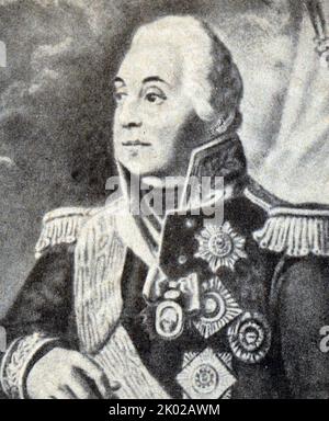 Prince Mikhail Golenishchev-Kutuzov (1745 - 1813) maréchal de l'Empire russe. Il a été l'un des meilleurs officiers militaires et diplomates de Russie sous le règne de trois tsars Romanov : Catherine II, Paul I et Alexandre I. Banque D'Images