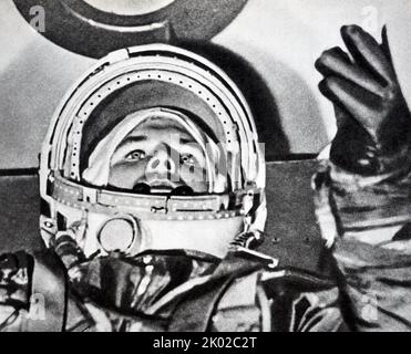 Yuri Gagarin a été le premier cosmonaute de l'histoire. 1961 Banque D'Images
