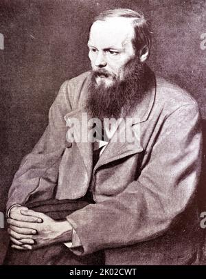 Fedor Mikhaïlovich Dostoevsky. Écrivain, portrait. 1872. Par Vasily Perov (1833-1882). Fyodor Mikhaïlovich Dostoevsky (1821 - 1881) était un romancier, philosophe, écrivain, essayiste et journaliste russe. Banque D'Images