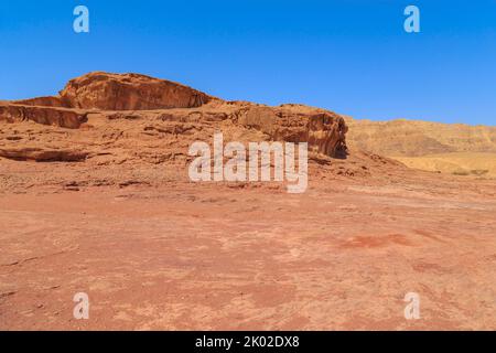 C'est un fragment de la vallée de Timna dans le sud du désert d'Arava en Israël. Banque D'Images