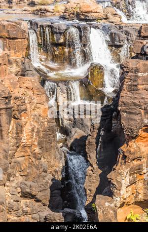 Bourkes Luck Potholes se trouve dans la réserve de Blyde River Canyon, sur la route panoramique de la province de mpumalanga, en Afrique du Sud Banque D'Images