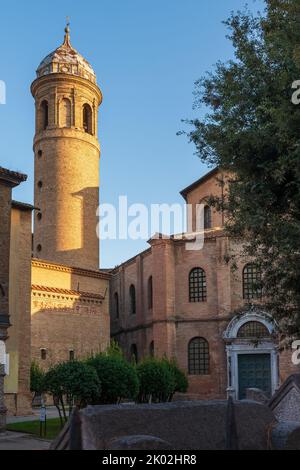 Clocher de la basilique de San vitale, construit en 547, Ravenne, Émilie-Romagne, Italie Banque D'Images