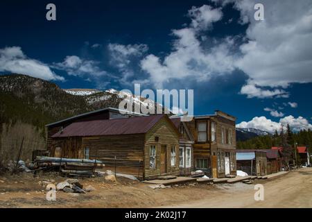 Ville fantôme abandonnée de Saint-Elmo. Chaffee County, Colorado, États-Unis Banque D'Images