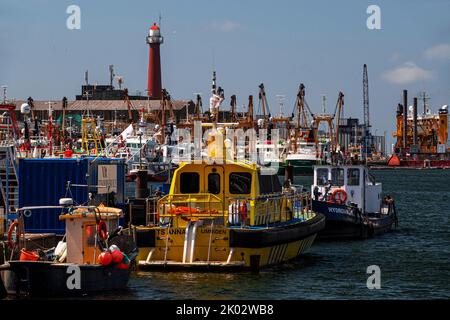 Impression du port à Ijmuiden, pays-Bas Banque D'Images