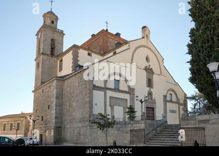 Église catholique San Martín Obispo, San Martín de Valdeiglesias, Communauté de Madrid, Espagne Banque D'Images