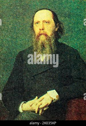 Mikhail Yevgrafovich Saltykov-Shchedrin (1826 - 1889), écrivain et satiriste russe du 19th siècle. Banque D'Images