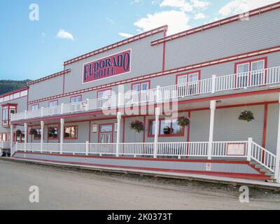 Dawson, territoire du Yukon - 4 août 2008; célèbre hôtel d'El Dorado dans cette ville minière historique Banque D'Images