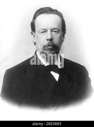 Alexander Stepanovich Popov (1859 - 1906) physicien russe, qui fut l'une des premières personnes à inventer un appareil de réception radio. Banque D'Images