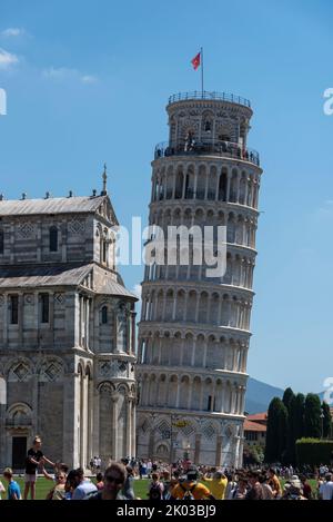 La tour penchée de Pise, Toscane, Italie Banque D'Images