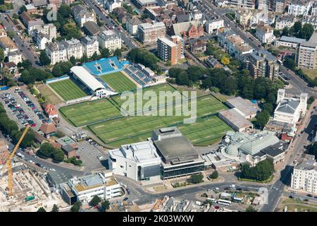 Devonshire Park Lawn tennis Club, Eastbourne, East Sussex, 2016. Banque D'Images