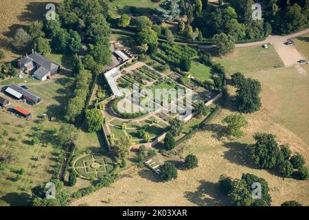 Jardin clos à Belmont, Throwley, Kent, 2016. Banque D'Images