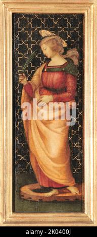 Sainte Catherine d'Alexandrie, c. 1502-1503. Trouvé dans la collection de la Galleria nazionale delle Marche, Urbino. Banque D'Images