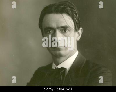 Portrait du philosophe Rudolf Steiner (1861-1925). Collection privée. Banque D'Images