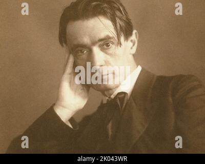 Portrait du philosophe Rudolf Steiner (1861-1925). Collection privée. Banque D'Images