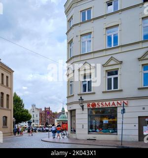 Ville hanséatique de Wismar, Mecklenburg-Ouest Pomerania, Allemagne, Europe, 22 août, 2022. Banque D'Images