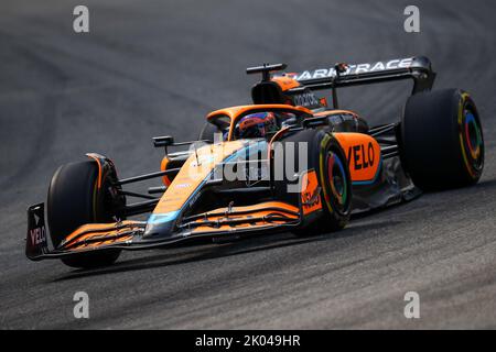 Monza, Italie. 27th janvier 2022. #03 Daniel Ricciardo McLaren Mercedes pendant le GP d'Italie, 8-11 septembre 2022 à Monza Track, Formule 1 Championnat du monde 2022. 09/09/2022 photo Federico Basile/Insidefoto crédit: Insidefoto di andrea staccioli/Alamy Live News Banque D'Images