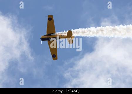 North American Harvards à Boundary Bay BC Canada Banque D'Images