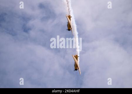 North American Harvards à Boundary Bay BC Canada Banque D'Images