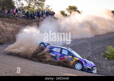 Grèce, Grèce. 09th septembre 2022. Sébastien Loeb (FRA) et Isabelle Galmiche (FRA), M-SPORT FORD WORLD RALLY TE Credit: Independent photo Agency/Alay Live News Banque D'Images