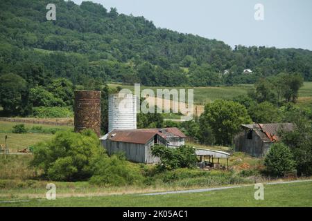 Fermes dans le comté de Fauquier, Virginie, États-Unis Banque D'Images