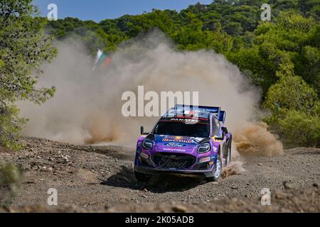 Grèce, Grèce. 09th septembre 2022. Sébastien Loeb (FRA) et Isabelle Galmiche (FRA), M-SPORT FORD WORLD RALLY TE Credit: Independent photo Agency/Alay Live News Banque D'Images