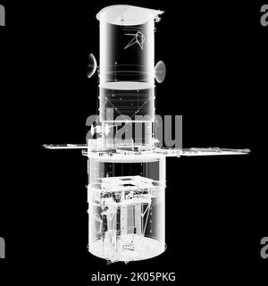 Le télescope spatial Hubble. Rendu des rayons X. Banque D'Images