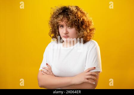 corps shaming régime lutte plus taille triste femme Banque D'Images