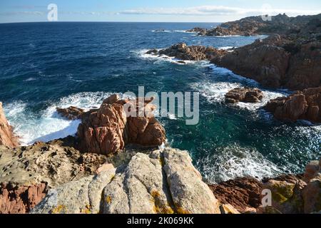 Costa rocciosa, Sardaigne Banque D'Images