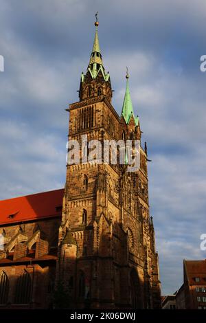 Kunst, Kirche, Gutik, Nürnberg, gotische Lorenzkirche in der City, in der Innenstadt oder Altstadt von Nuremberg oder Nuernberg, Franken, Bayern Banque D'Images